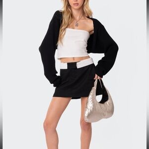 NWT Edikted Anya Shrug Sweater XS/S Black